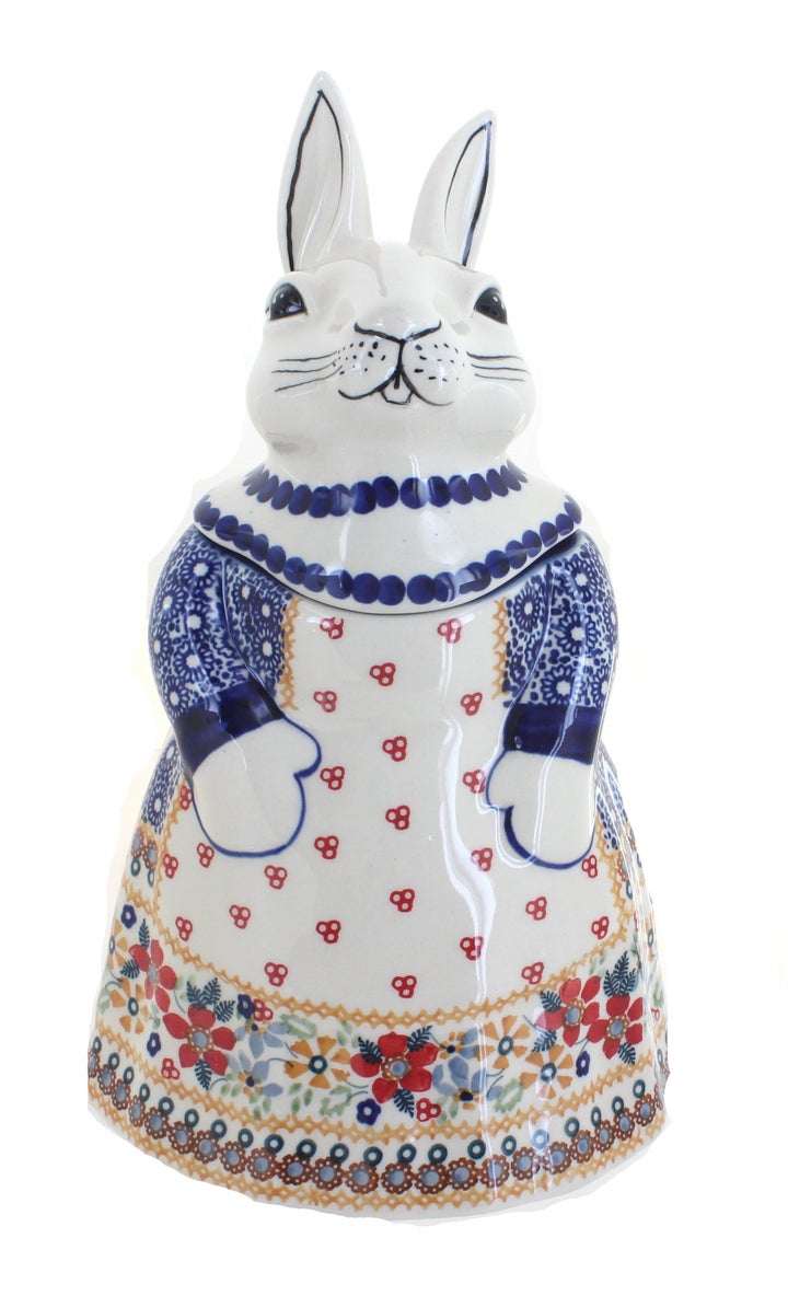 Manufaktura Red Daisy Counter Storage — Polish Pottery