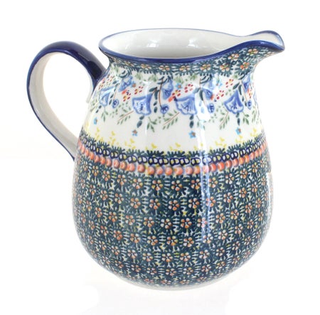 Manufaktura Periwinkle Pitcher — Polish Pottery