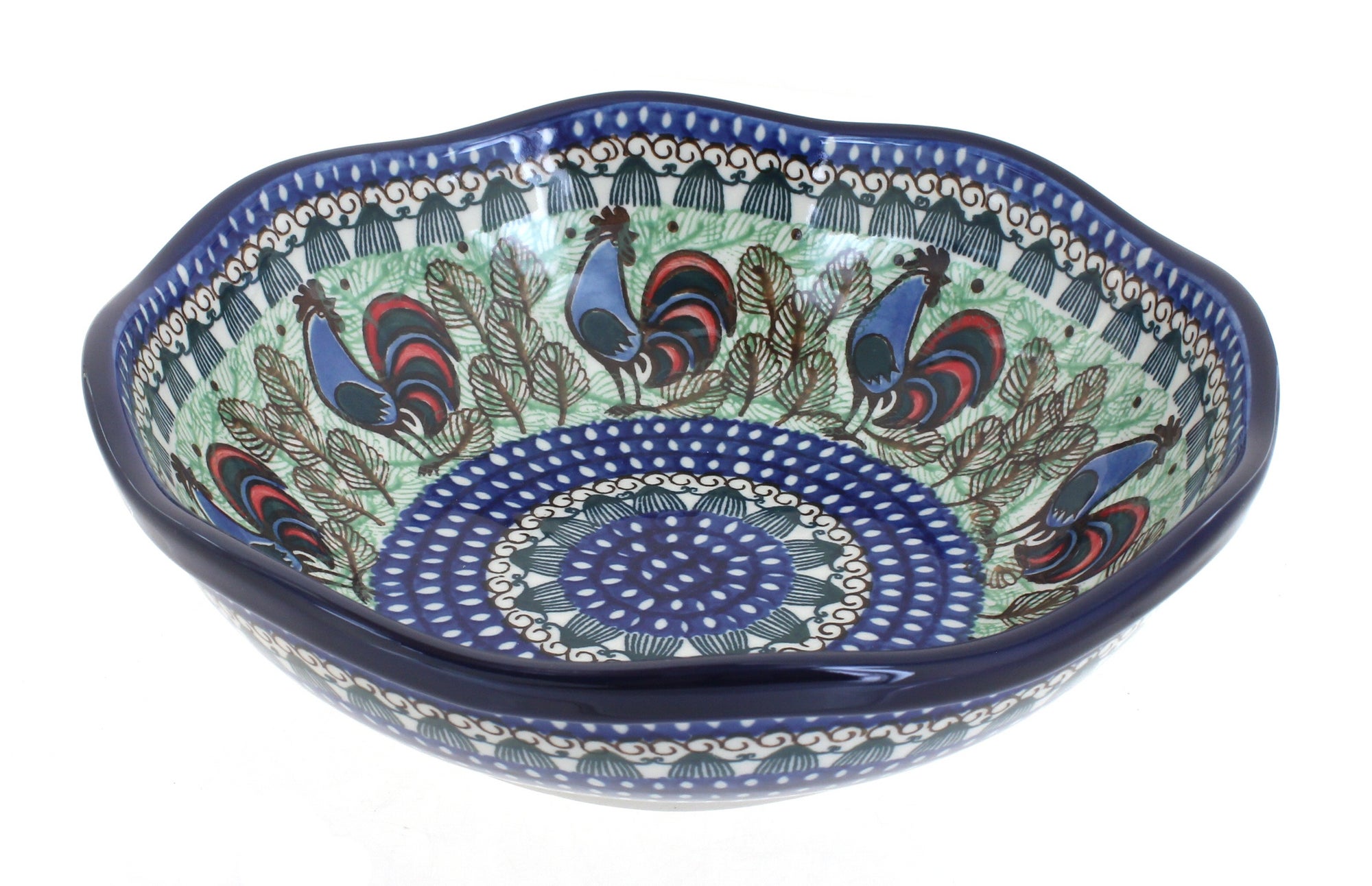 Ceramika Artystyczna Rooster Row Large Serving Piece — Polish Pottery