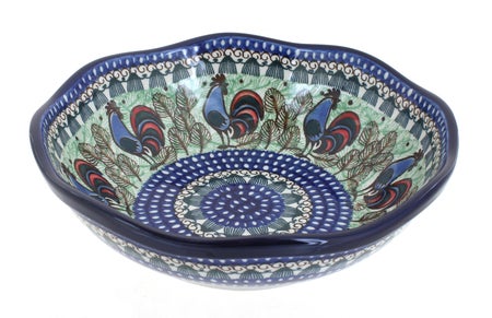 Ceramika Artystyczna Rooster Row Large Serving Piece — Polish Pottery
