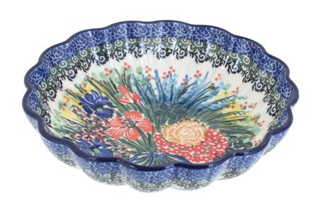 Ceramika Artystyczna Summer Blooms Small Serving Piece — Polish Pottery