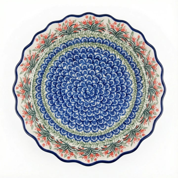 Ceramika Artystyczna Spring Tulip Pie Plate — Polish Pottery