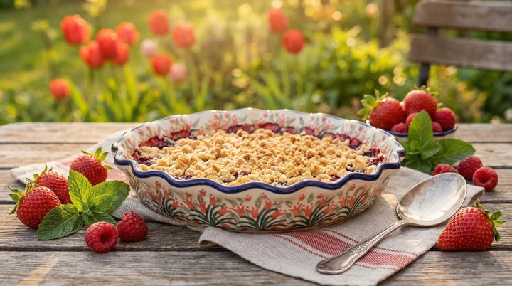Ceramika Artystyczna Spring Tulip Pie Plate — Polish Pottery