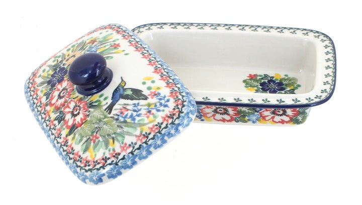 Ceramika Artystyczna Hummingbird Butter Dish — Polish Pottery