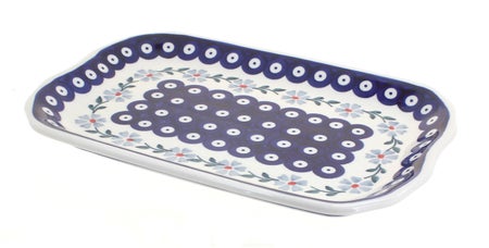 Manufaktura Blue Violet Small Serving Piece — Polish Pottery