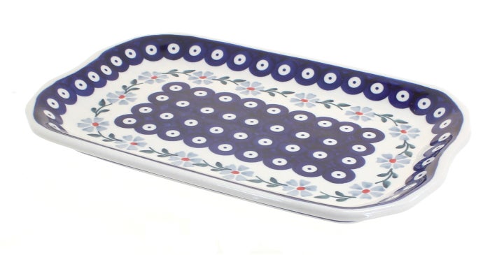 Manufaktura Blue Violet Small Serving Piece — Polish Pottery