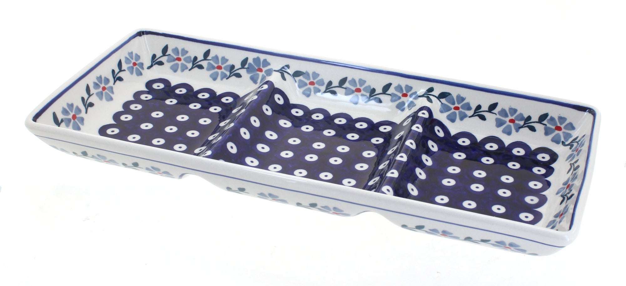 Manufaktura Blue Violet Large Serving Piece — Polish Pottery