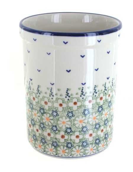 Manufaktura Green Daisy Counter Storage — Polish Pottery