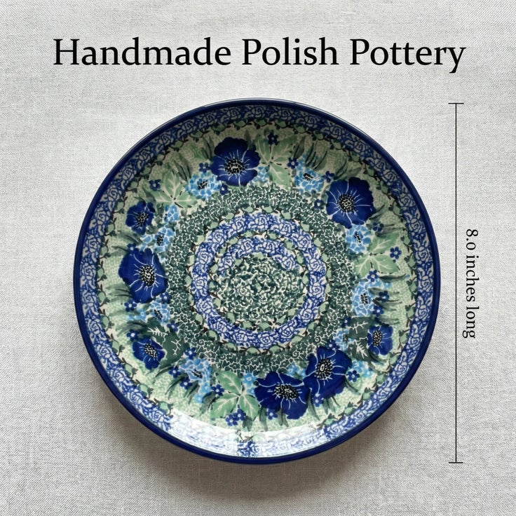 Detail image of Ceramika Artystyczna Sapphire Fields Countertop Accessories — Polish Pottery