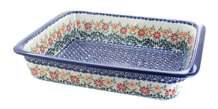 Manufaktura Garden Bouquet Large Bakeware — Polish Pottery