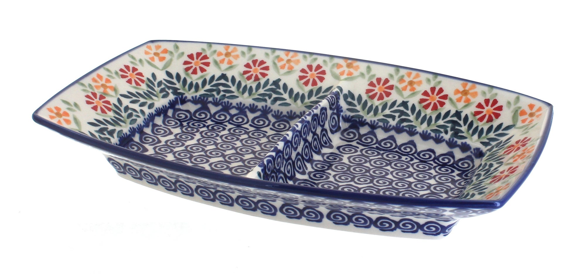 Manufaktura Garden Bouquet Large Serving Piece — Polish Pottery