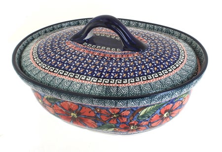 Zaklady Jungle Flower Small Bakeware — Polish Pottery