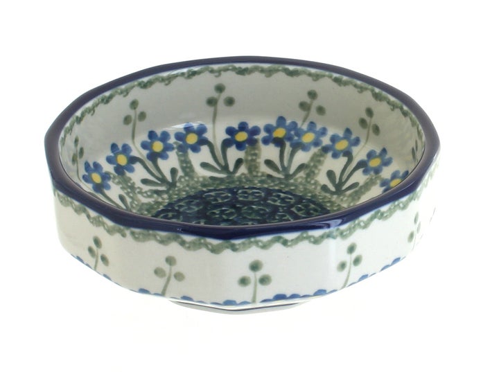 Ceramika Artystyczna Blue Posy Petite Bowl/Dish — Polish Pottery