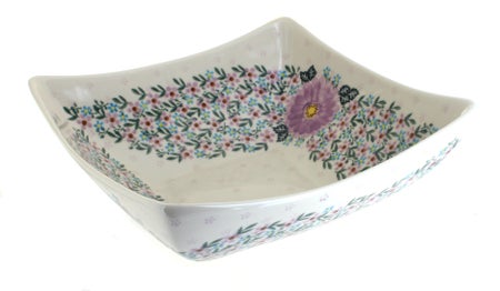 Vena Lilac Garden Large Serving Piece — Polish Pottery