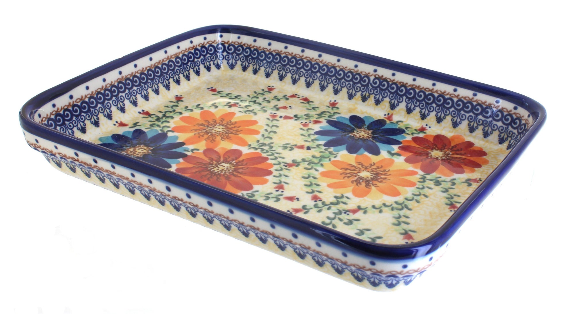 Vena Autumn Burst Medium Bakeware — Polish Pottery