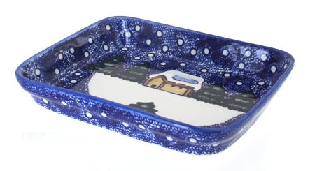 WR Unikat Winter Forest Medium Bakeware — Polish Pottery