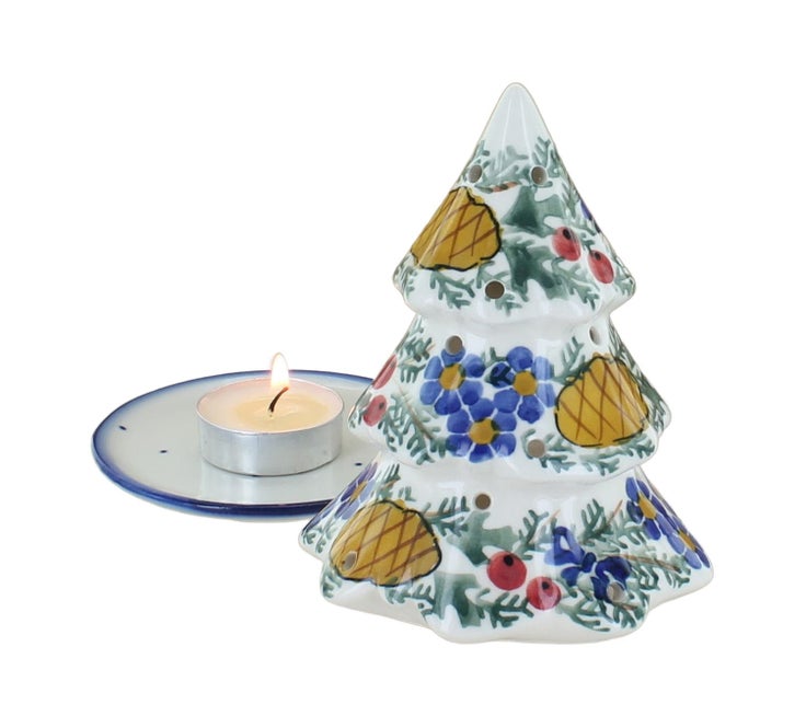 Detail image of WR Unikat Pinecone Luminary — Polish Pottery