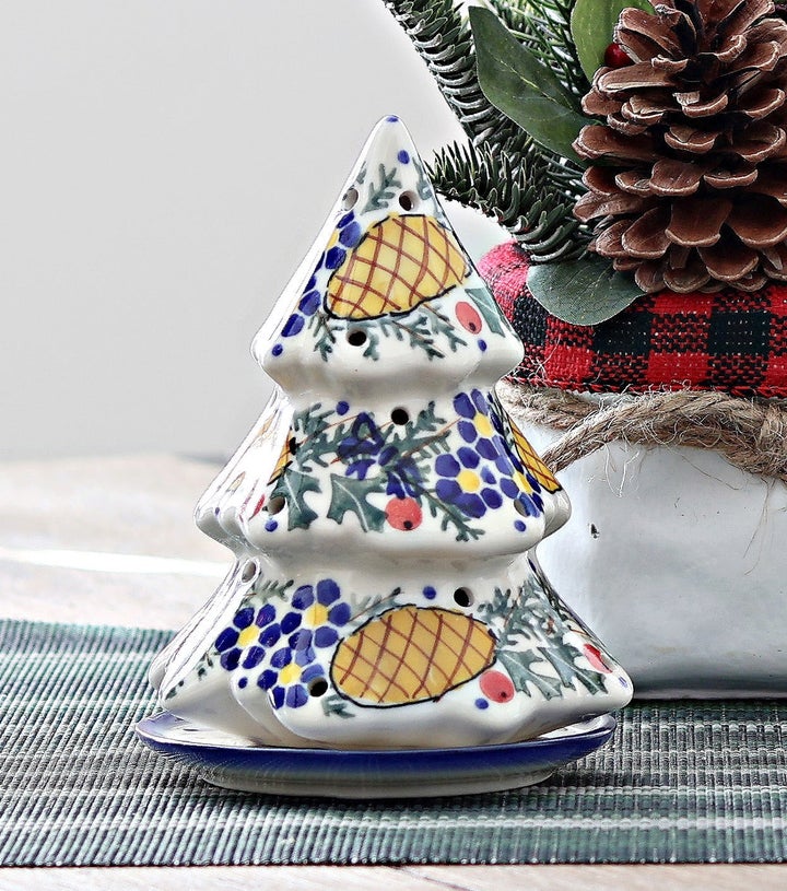 WR Unikat Pinecone Luminary — Polish Pottery