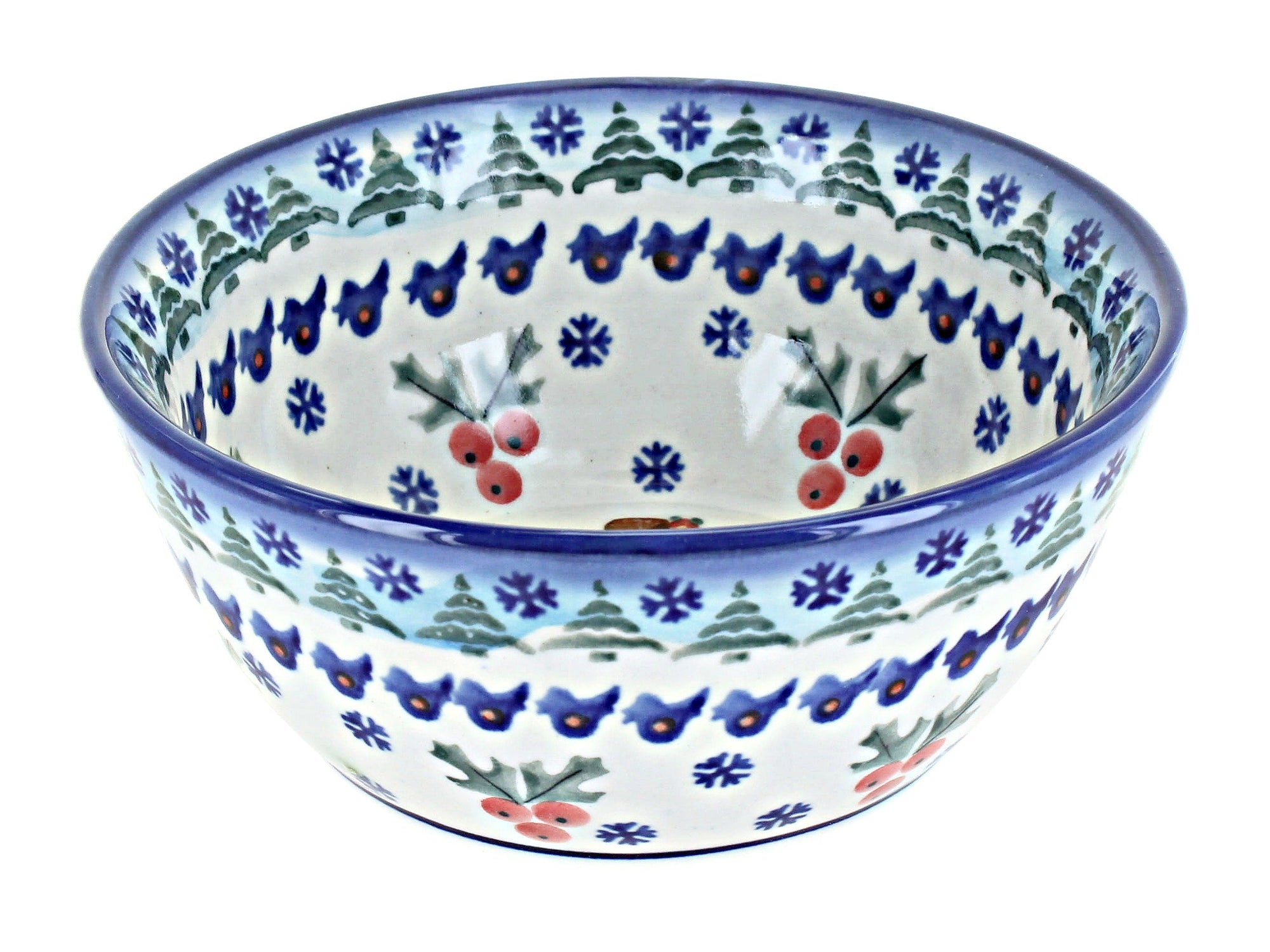 WR Unikat Frosty Duo Large Serving Piece — Polish Pottery