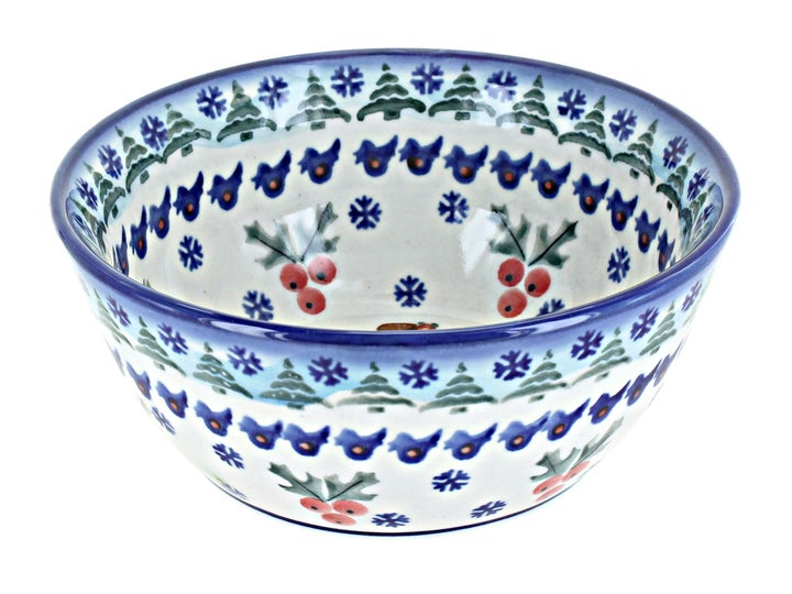 WR Unikat Frosty Duo Large Serving Piece — Polish Pottery