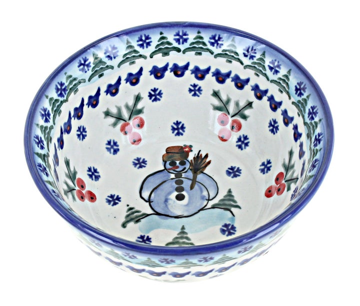 WR Unikat Frosty Duo Large Serving Piece — Polish Pottery
