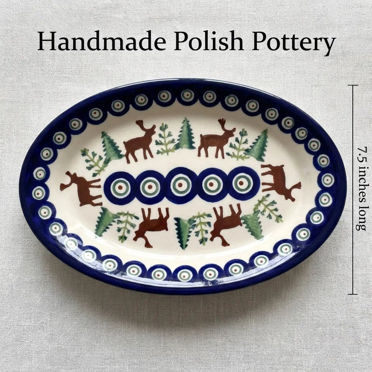 Detail image of Zaklady Reindeer Pine Salt & Pepper Shaker — Polish Pottery