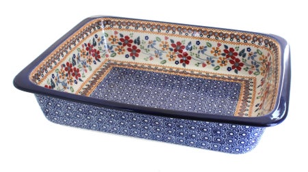 Manufaktura Red Daisy Large Bakeware — Polish Pottery