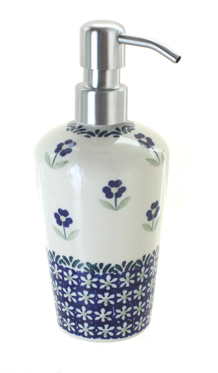 Manufaktura Blue Daisy Bathroom Accessories — Polish Pottery