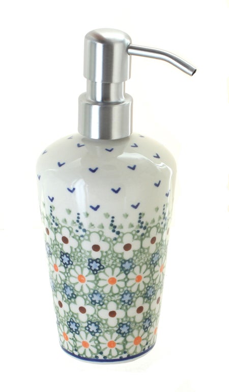 Manufaktura Green Daisy Bathroom Accessories — Polish Pottery