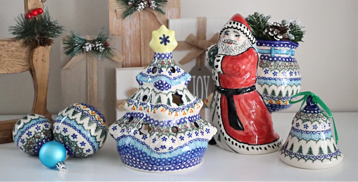 Vena Holiday Pine Figurine — Polish Pottery