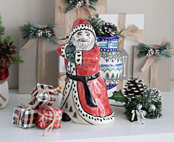 Detail image of Vena Holiday Pine Figurine — Polish Pottery