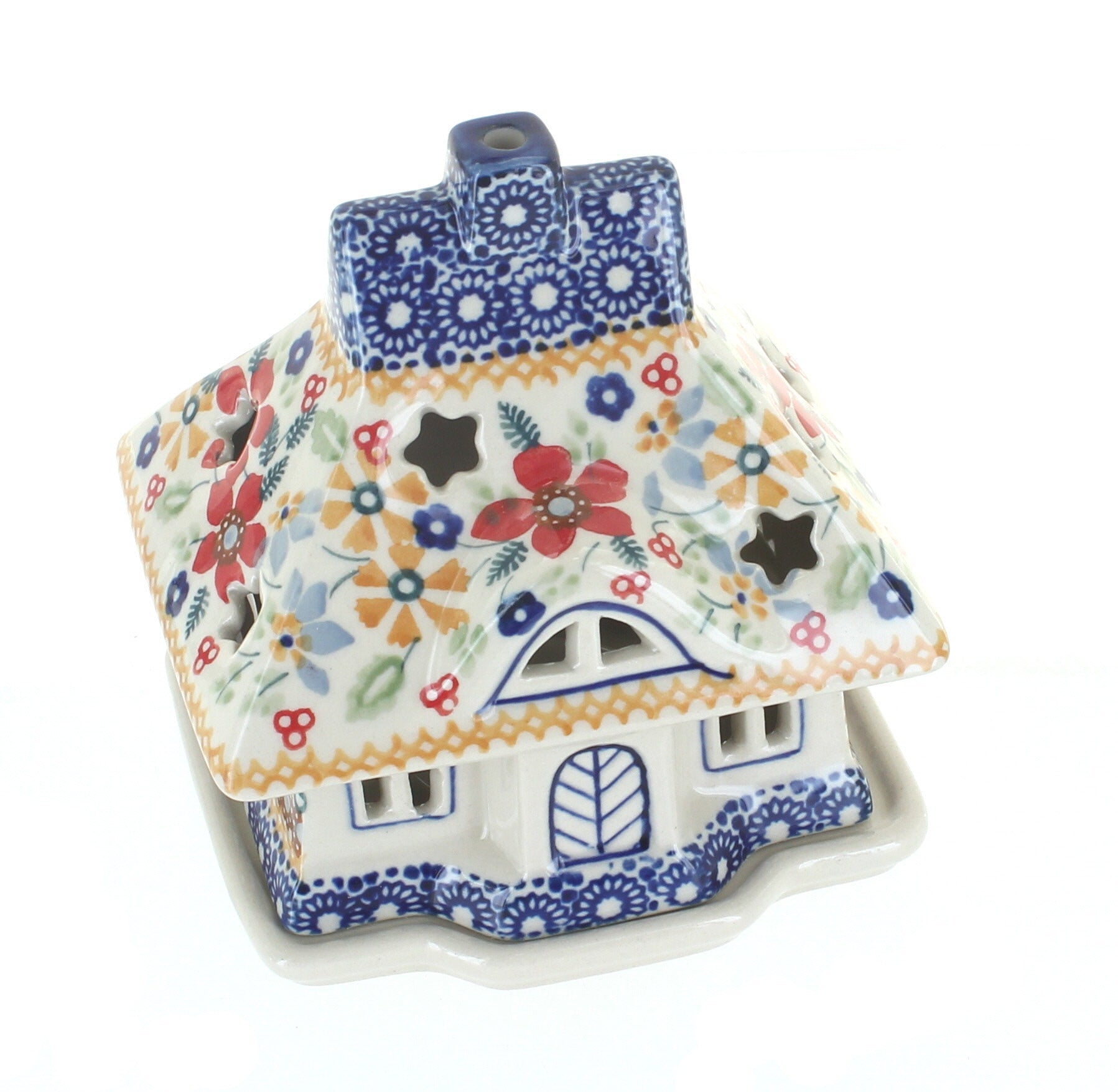 Manufaktura Red Daisy Luminary — Polish Pottery