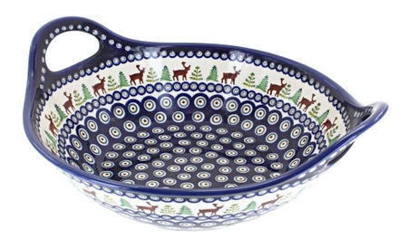 Zaklady Reindeer Pine Large Serving Piece — Polish Pottery