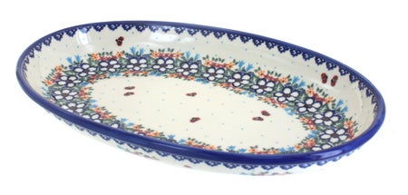 Vena Scarlett Large Serving Piece — Polish Pottery