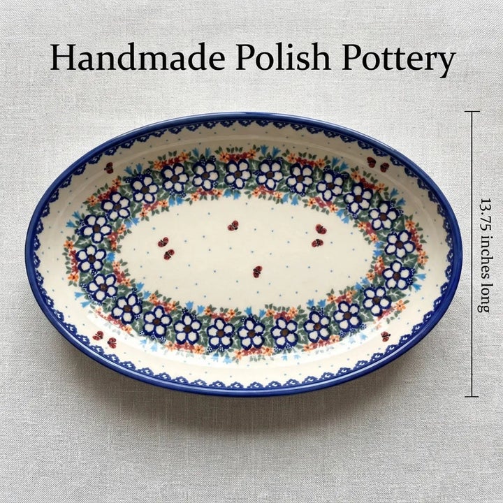 Vena Scarlett Large Serving Piece — Polish Pottery