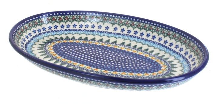Vena Holiday Pine Large Serving Piece — Polish Pottery