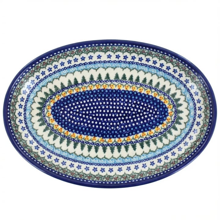 Vena Holiday Pine Large Serving Piece — Polish Pottery