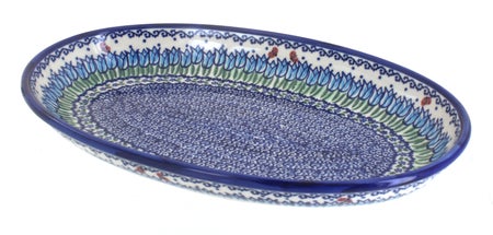 Vena Garden Tulip Large Serving Piece — Polish Pottery