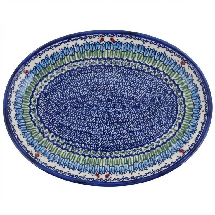 Detail image of Vena Garden Tulip Large Serving Piece — Polish Pottery