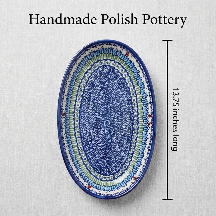 Detail image of Vena Garden Tulip Large Serving Piece — Polish Pottery
