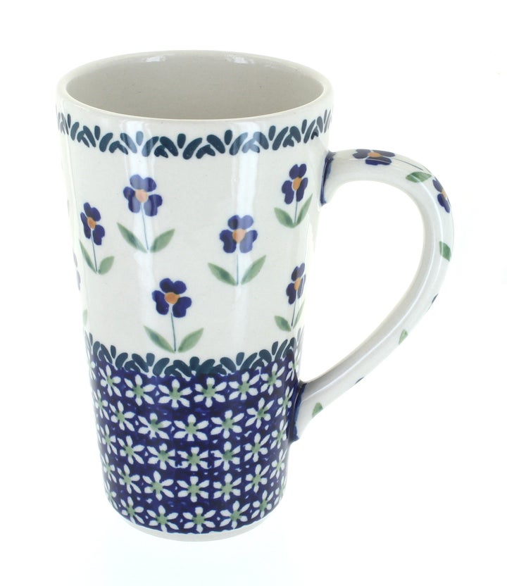 Manufaktura Blue Daisy Mug — Polish Pottery