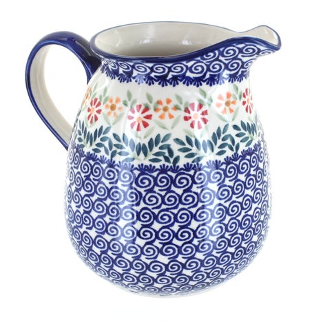 Manufaktura Garden Bouquet Pitcher — Polish Pottery