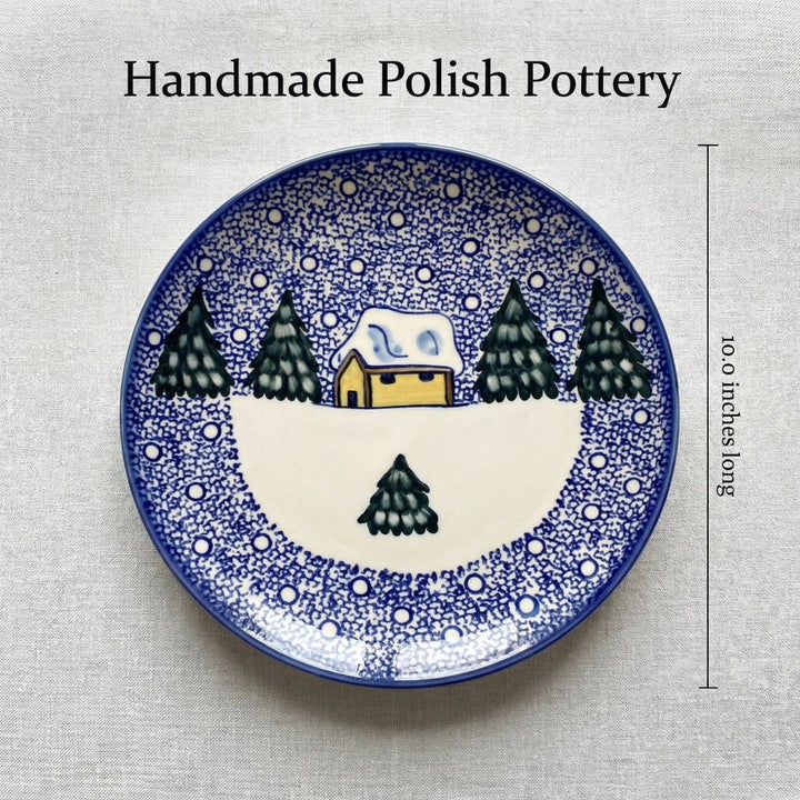 WR Unikat Winter Forest Dining Plates & Bowls — Polish Pottery