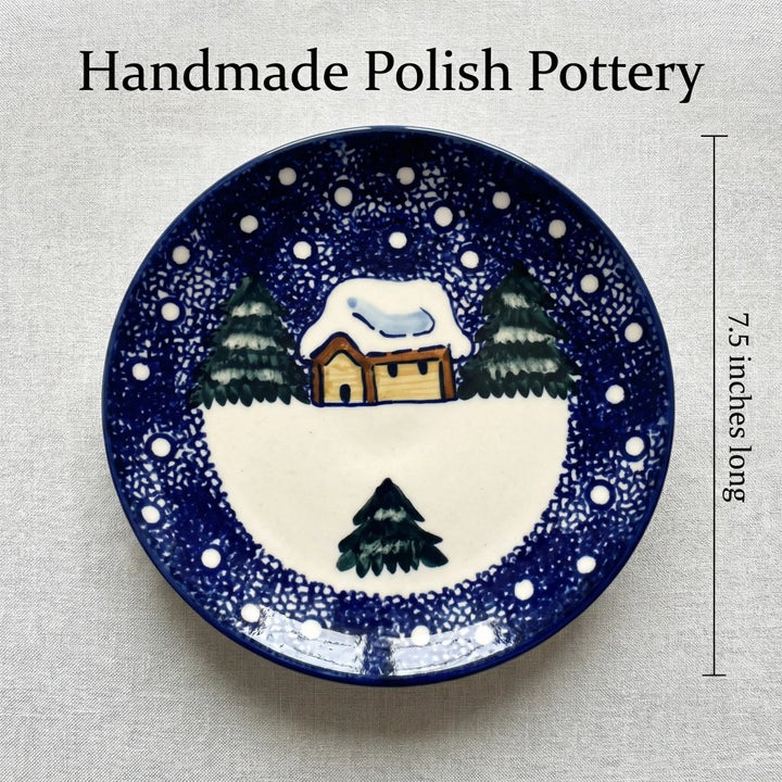 WR Unikat Winter Forest Dining Plates & Bowls — Polish Pottery