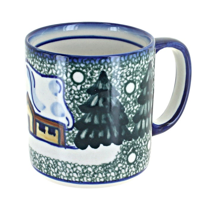 WR Unikat Winter Forest Mug — Polish Pottery