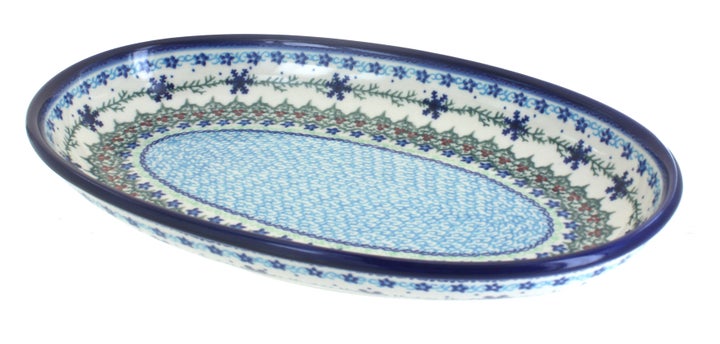 Vena Winter Celebration Large Serving Piece — Polish Pottery