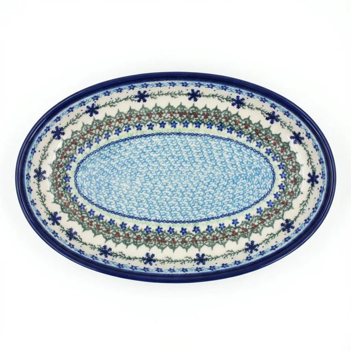 Vena Winter Celebration Large Serving Piece — Polish Pottery