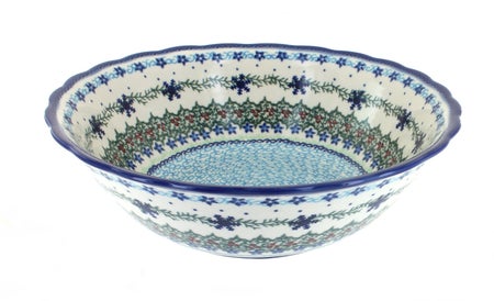 Vena Winter Celebration Large Serving Piece — Polish Pottery