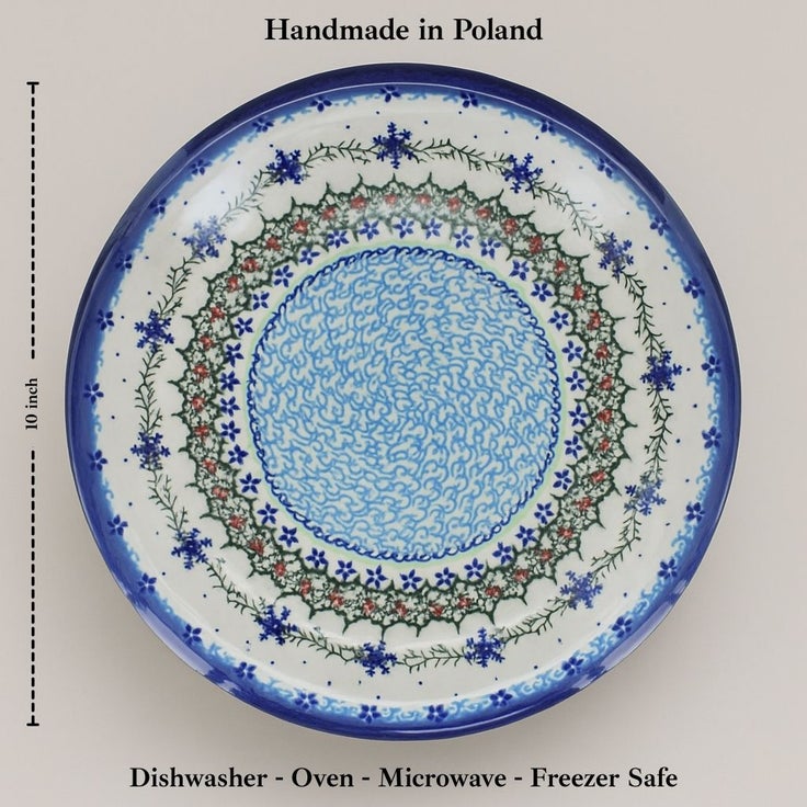 Detail image of Vena Winter Celebration Dining Plates & Bowls — Polish Pottery