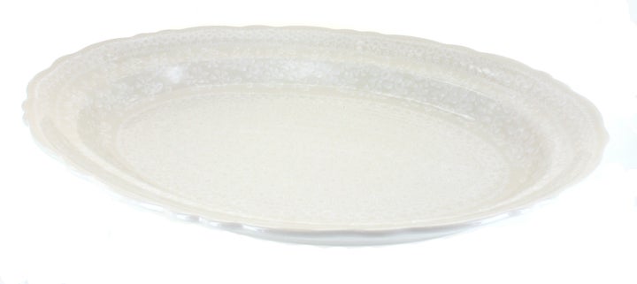 Manufaktura White Lace Large Serving Piece — Polish Pottery